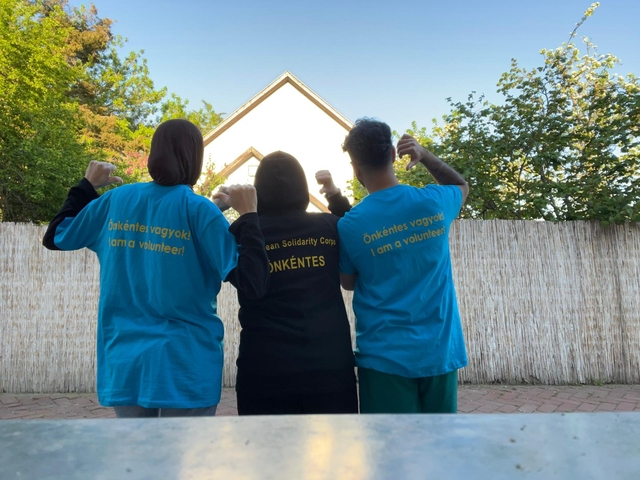 three volunteers